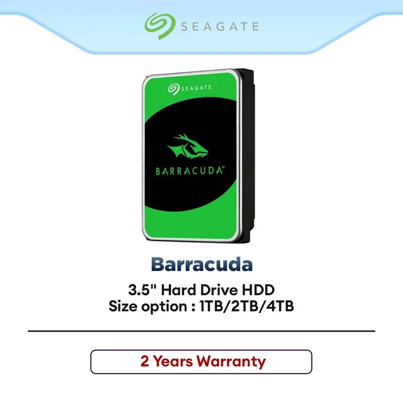 Seagate Barracuda 5400 / 7200 RPM / 64MB / 256MB Cache 3.5" SATA3 HDD ( 1TB / 2TB / 4TB )